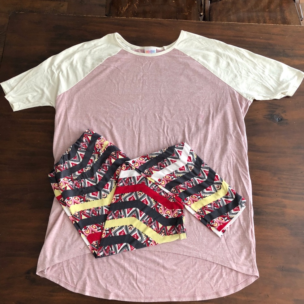 LuLaRoe Medium Irma and T/C Leggings